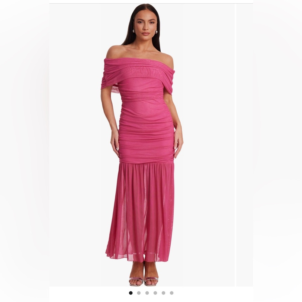 QUIZ ( NORDSTROM ) - Drop Waist Mesh Maxi Dress